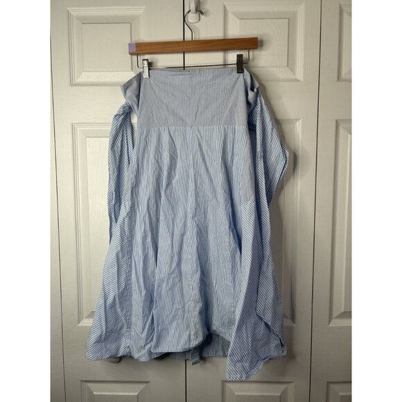 TOME Blue White Striped Halter Tie Sleeveless Dress Women's Size 6 - Picture 10 of 10